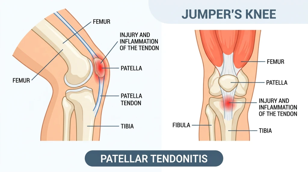Podiatrist assessing the foot and lower limb to identify factors contributing to Patellar Tendonitis