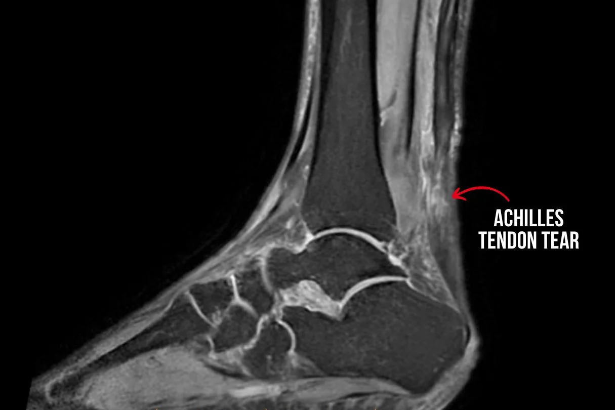 MRI of achilles tendon rupture