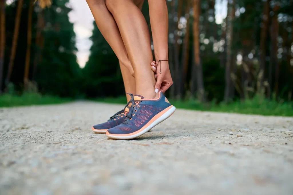 runner with pain at the back of the heel after exercise