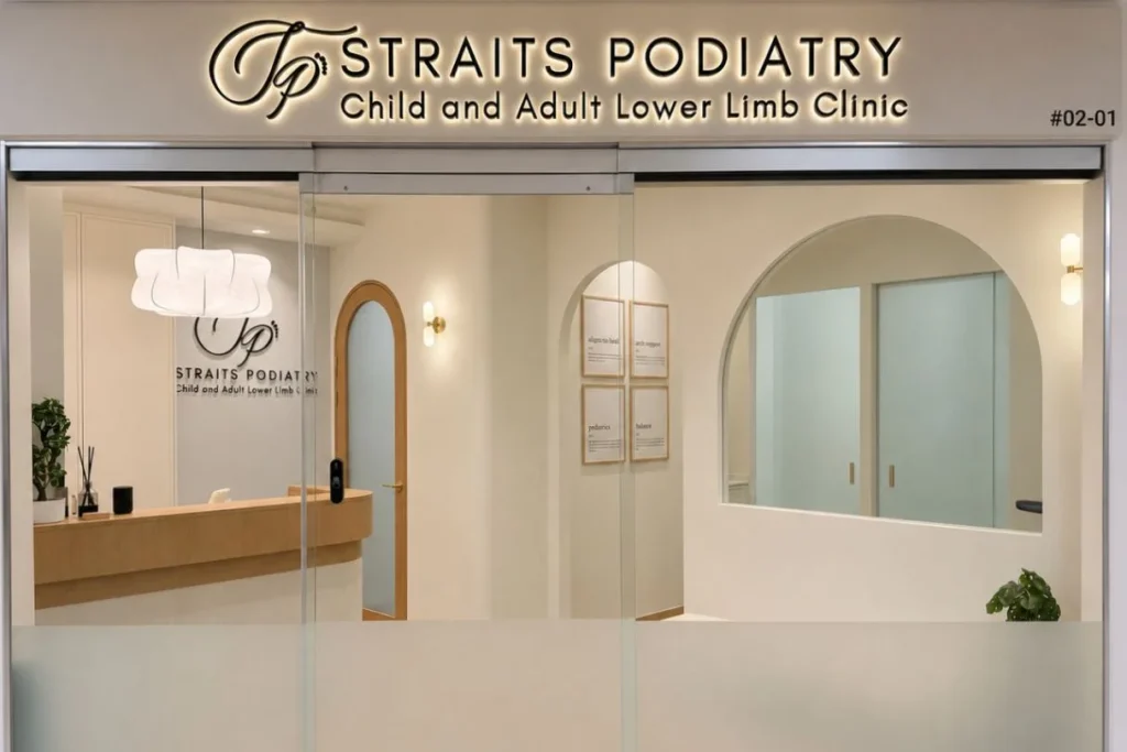The entrance of Straits Podiatry Paya Lebar, Singapore.