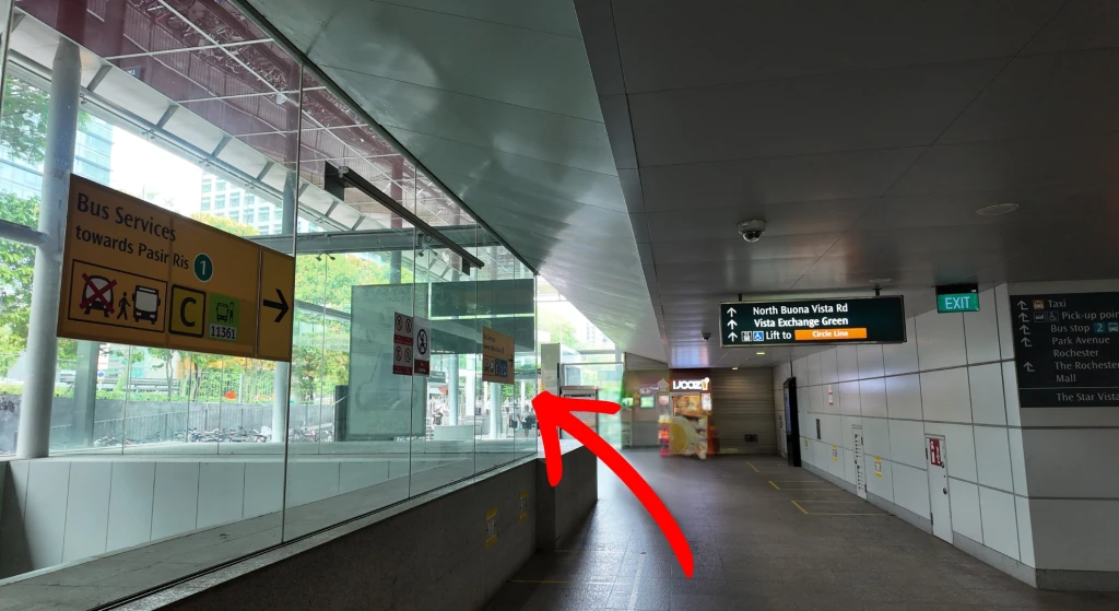 Inside Buona Vista MRT, take exit C and head towards North Buona Vista Rd.