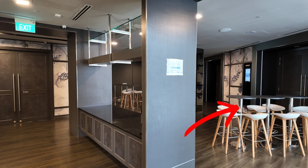 Step out on Level 2 and turn right towards the glass door exit (push the button on the wall to unlock).