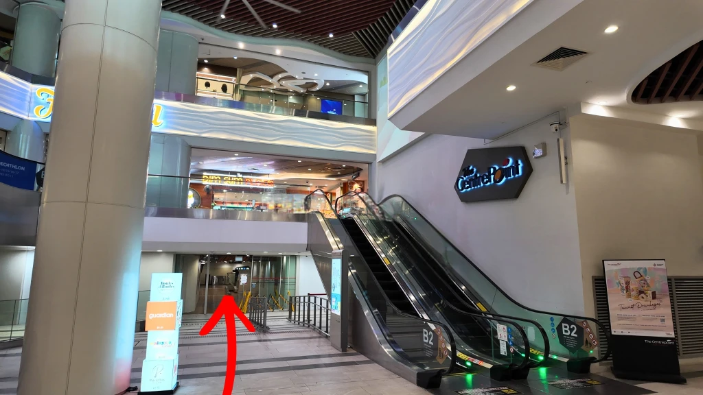 Inside The Centrepoint, head towards the lift lobby on the left.